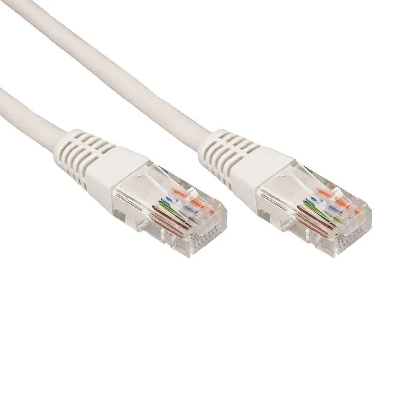Шнур коммутационный, патч-корд, U/UTP RJ45-RJ45 CAT 5e, PVC, серый, 2м REXANT 18-1005