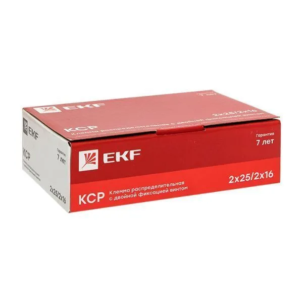 Клемма распределительная КСР с двойным винтом 2x25/2x16 желто-зеленая EKF - Фото 7