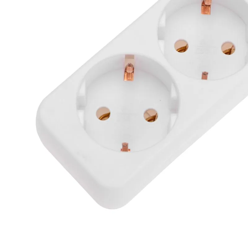 Удлинитель 5 гнезд, 1,5м, 3х0,75мм², с/з, белый PROconnect - Фото 5