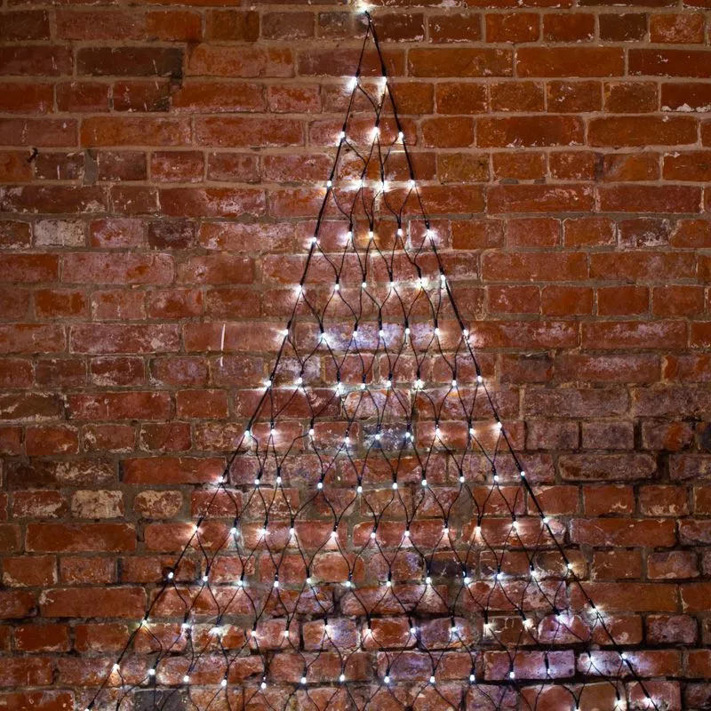 Гирлянда светодиодная Сеть треугольная 1,5х2х2м 136 LED БЕЛЫЙ черный ПВХ IP65 свечение с динамикой 230В блок в комплекте NEON-NIGHT 215-005