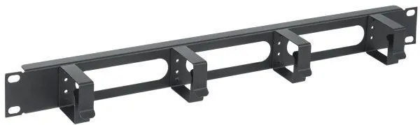 ITK Кабельный органайзер 19" 1U 4 кольца черный