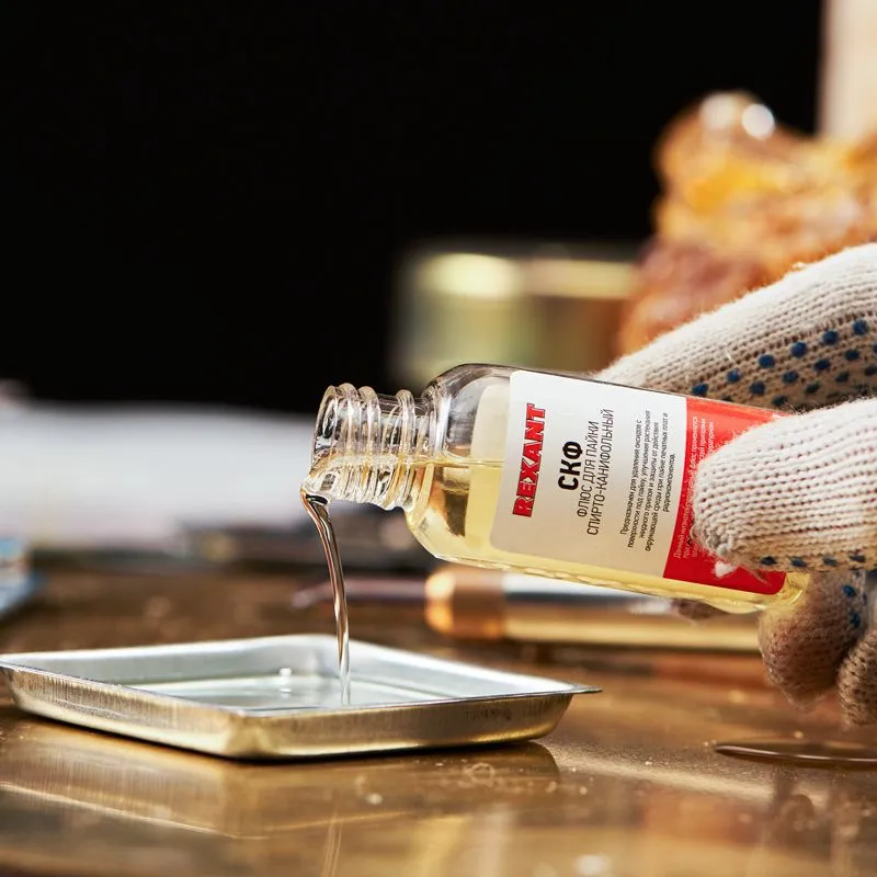 Флюс для пайки, СКФ (спирто-канифольный), 30мл, флакон REXANT - Фото 4