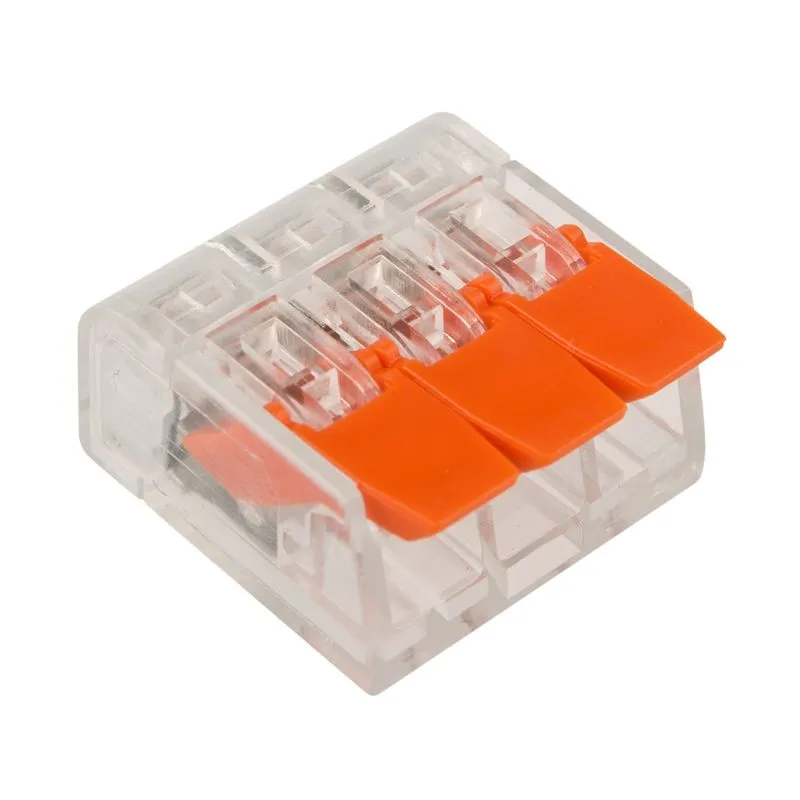 Универсальная компактная клемма СМК 221-413, 3-проводная до 4,0 мм² (20 шт./уп.) REXANT