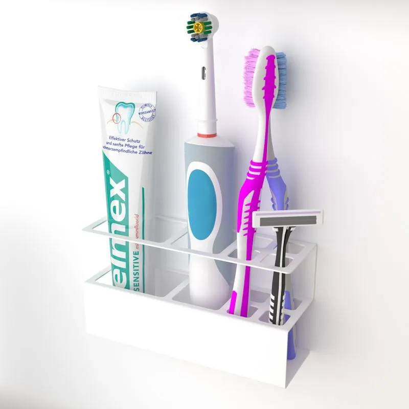 Держатель для хранения зубных щеток и аксессуаров для ванны, белый REXANT 38-0704