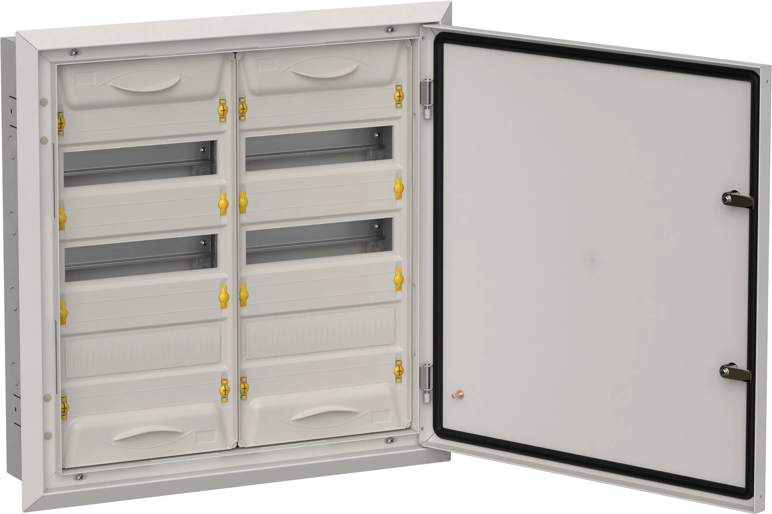 TITAN 5 Корпус металлический ЩРв-72 (2х36) 630х625х130мм IP31 серый (одна дверь) IEK TI5-50-V-2X036-31-7035