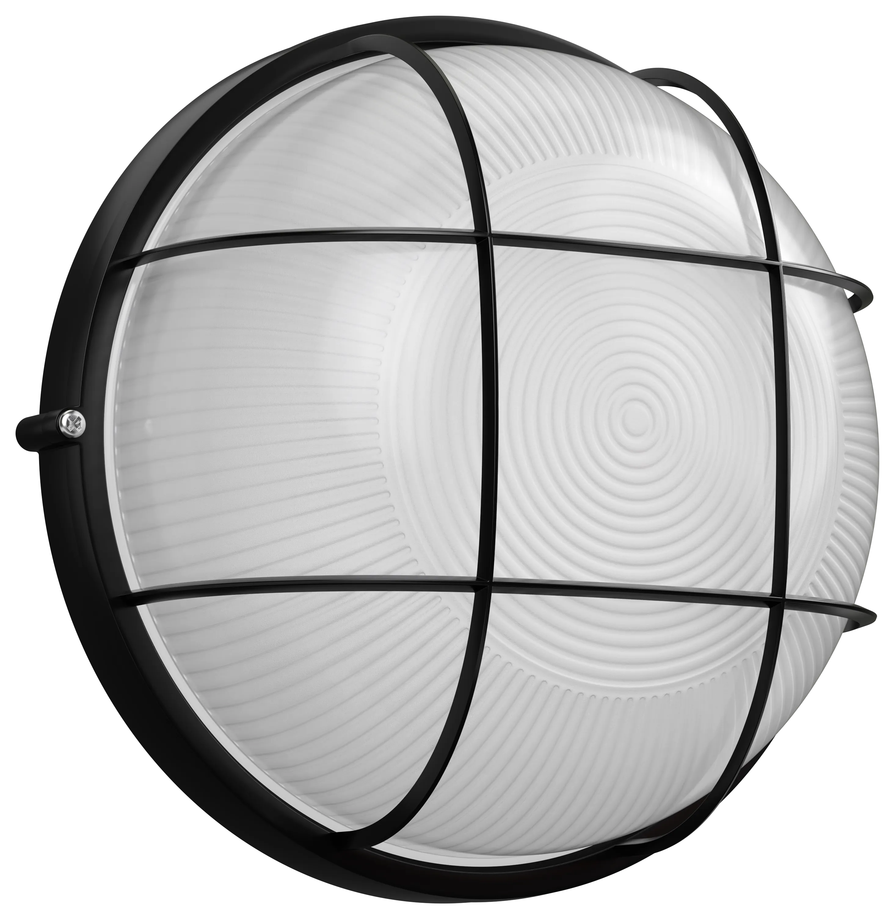 Светильник НПП1102 круг с решеткой 100Вт IP54 черный IEK LNPP0-1102-1-100-K02