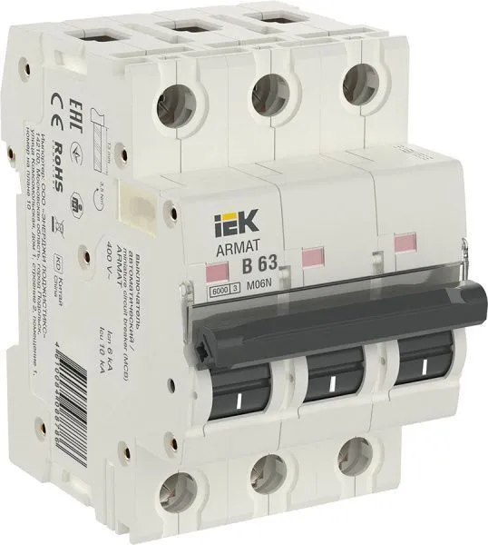ARMAT Автоматический выключатель M06N 3P B 63А IEK AR-M06N-3-B063