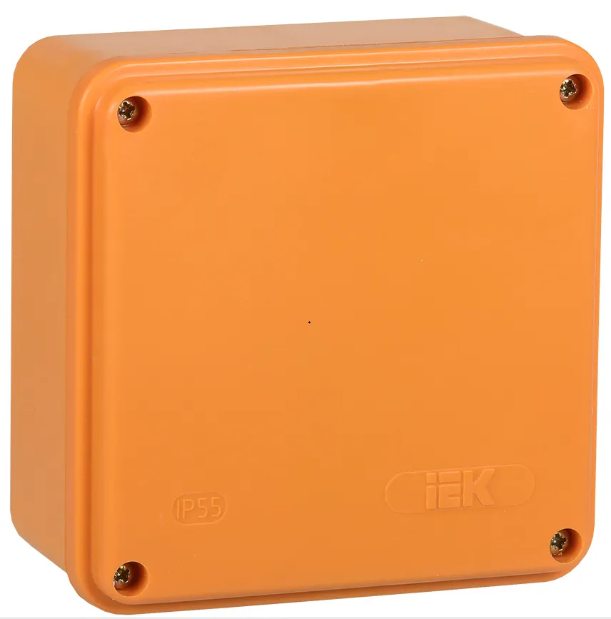 Коробка распаячная огнестойкая ПС безгалогенная (HF) 100х100х50мм 6P 6мм2 IP44 гладкие стенки IEK