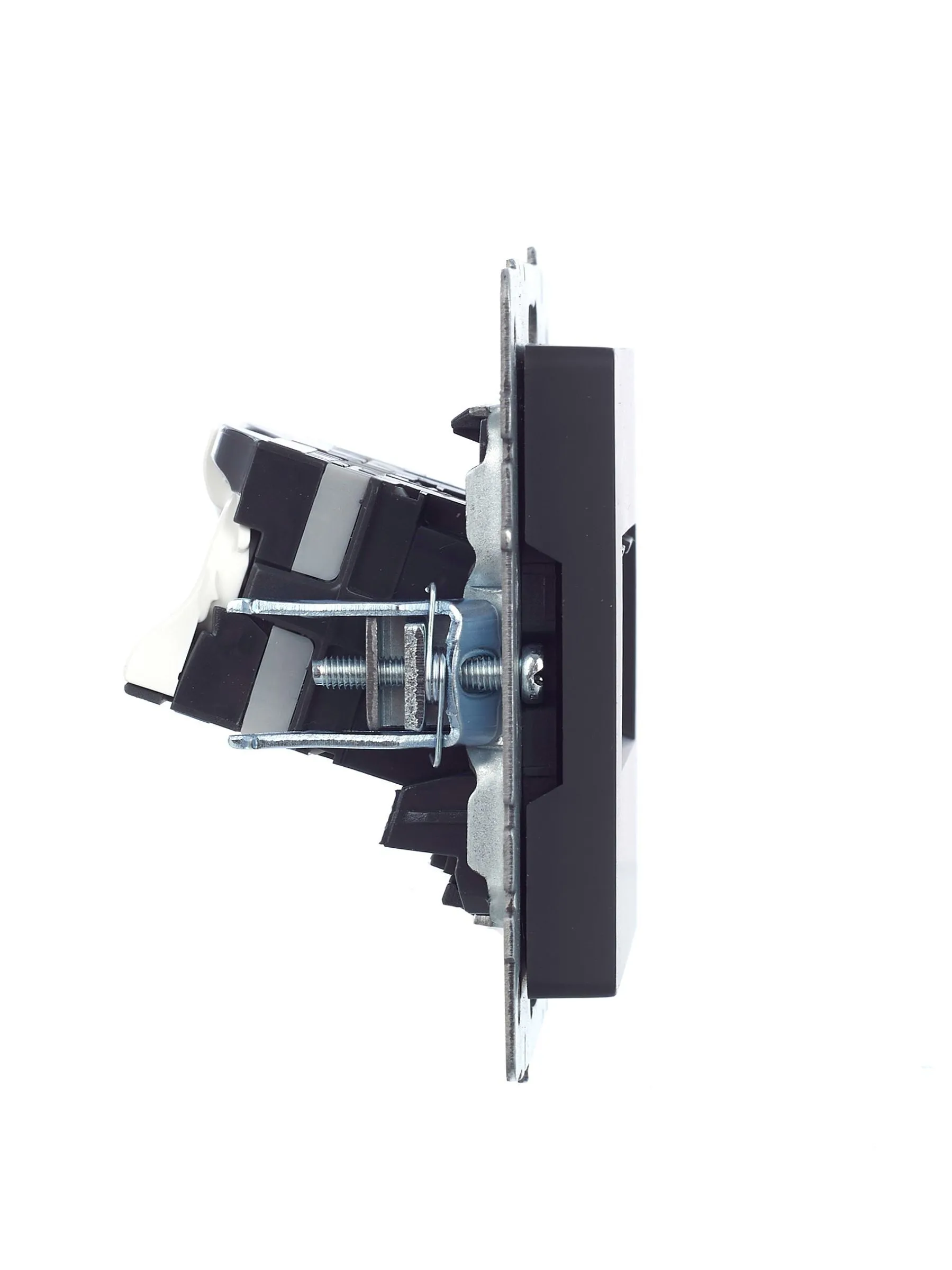 BRITE Розетка компьютерная двойная RJ45 кат.5E РК10-2-БрГ графит IEK - Фото 4