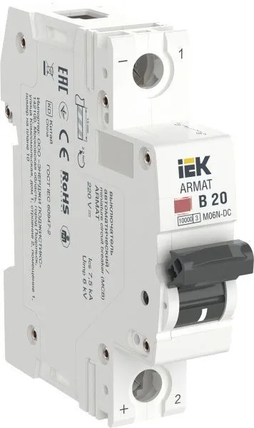 ARMAT Автоматический выключатель M06N-DC 1P B 20А IEK AR-M06N-1-B020DC