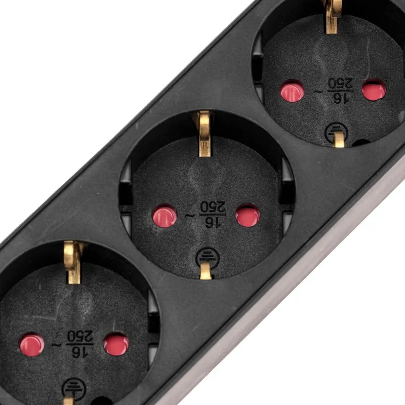 Удлинитель STANDARD 3 гнезда, 1,5м, 3х1,0мм², с/з, с выключателем, 2 USB, черный REXANT - Фото 4