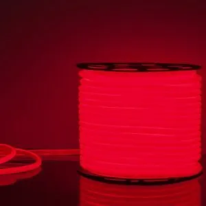 Гибкий неон светодиодный 220V 9,6W 144Led 2835 IP67 круглый красный, 50 м Elektrostandard a043549