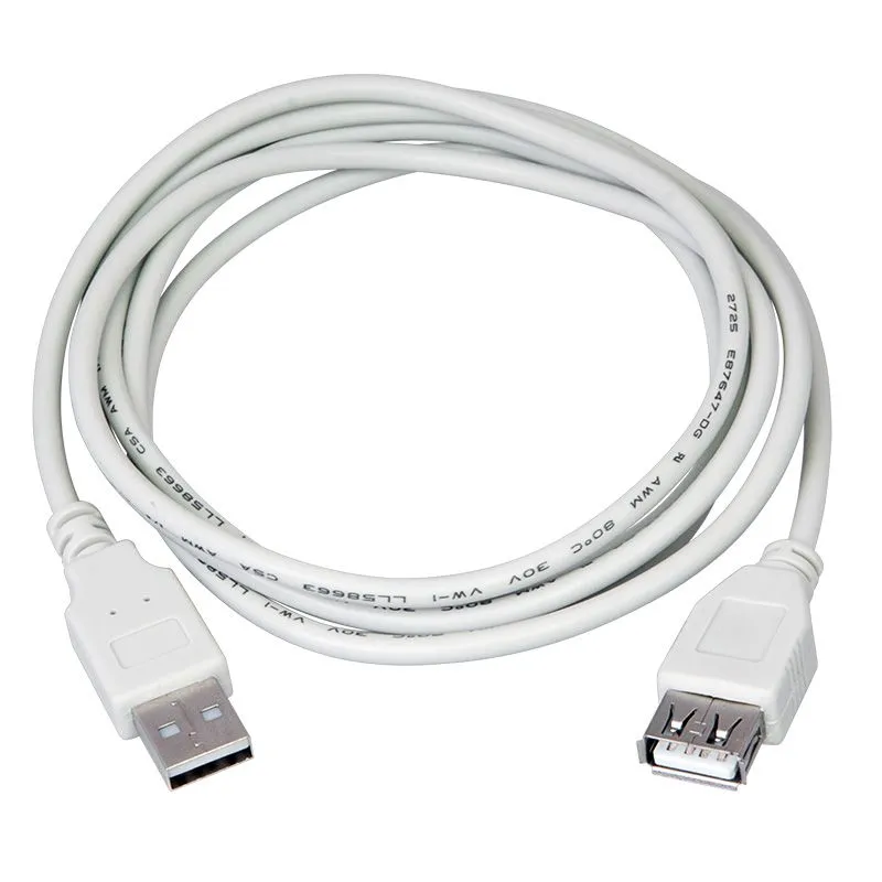 Кабель шт. USB-A – гн. USB-A, 2,4А, 3м, ПВХ, серый REXANT - Фото 2