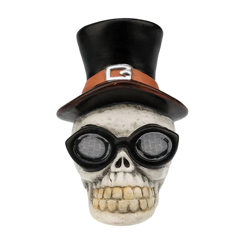 Керамическая фигурка Череп в шляпе 13,2х10,3х14,3 см - Фото 5