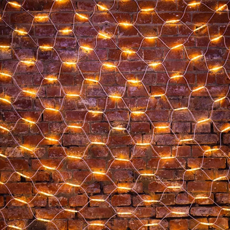 Гирлянда светодиодная Сеть 2x3м 432 LED ТЕПЛЫЙ БЕЛЫЙ белый каучук IP67 постоянное свечение 230В блок в комплекте NEON-NIGHT 217-146
