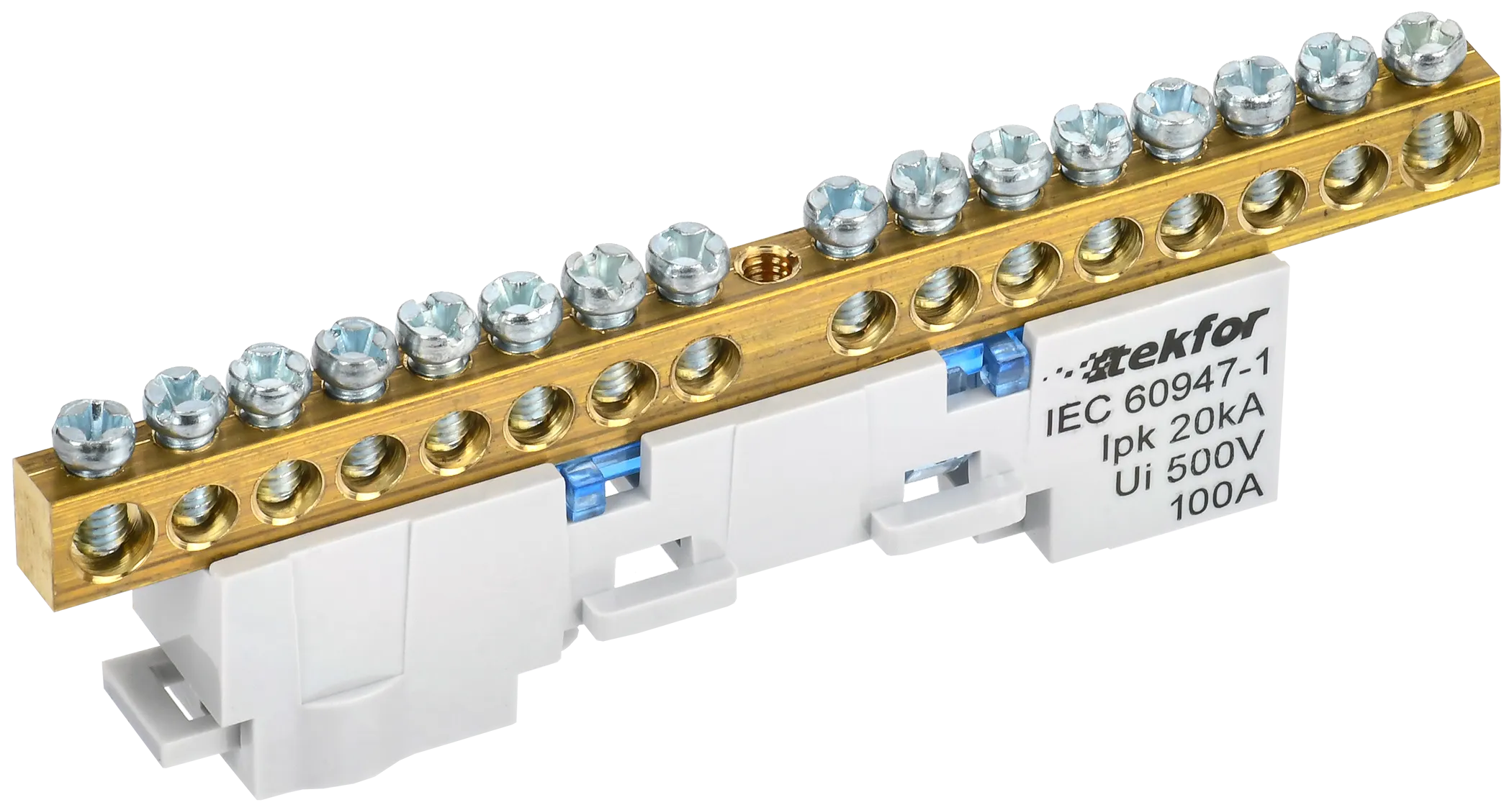 TEKFOR Шина N "ноль" неизолированная на универсальном держателе 6х9-16-С IEK