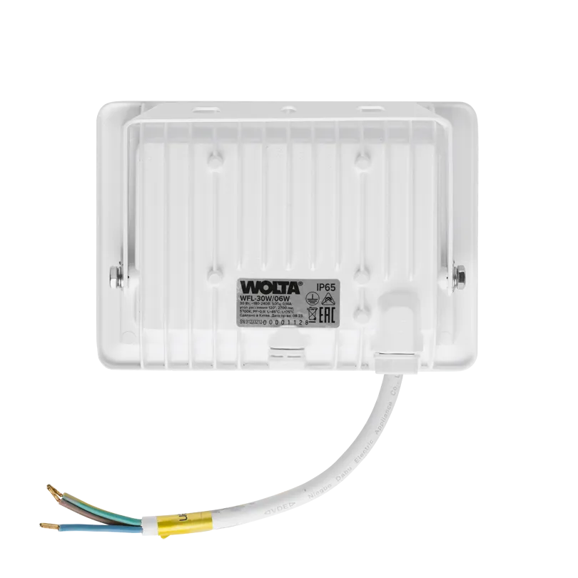 Прожектор светодиодный СДО 30Вт 2550лм 5500K IP65 белый (20шт/уп) WOLTA