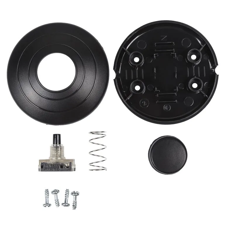 Выключатель-кнопка 250V 2А ON-OFF черный (напольный - для лампы) REXANT - Фото 3