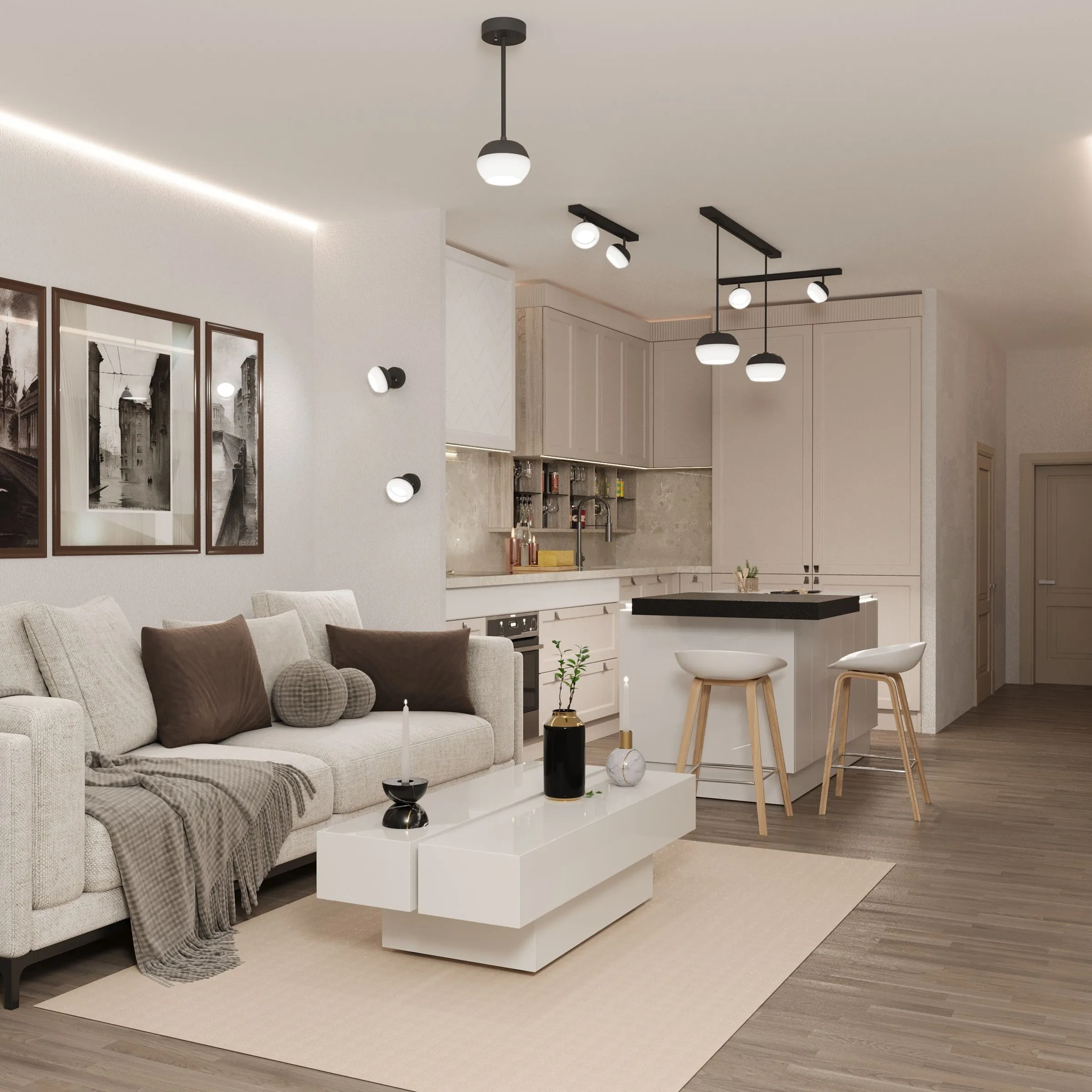 LIGHTING Светильник 4119 декоративный трековый подвесной под лампу GX53 черный IEK - Фото 3