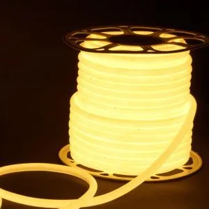 Гибкий неон светодиодный 220V 9,6W 144Led 2835 IP67 круглый теплый белый, 50 м Elektrostandard a052998