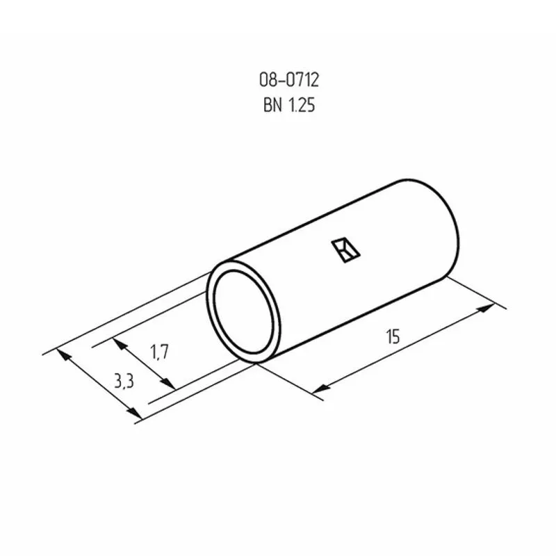 Соединительная гильза L-15мм, 0,5-1,5мм² (ГМЛ (DIN) 1,5) REXANT - Фото 2