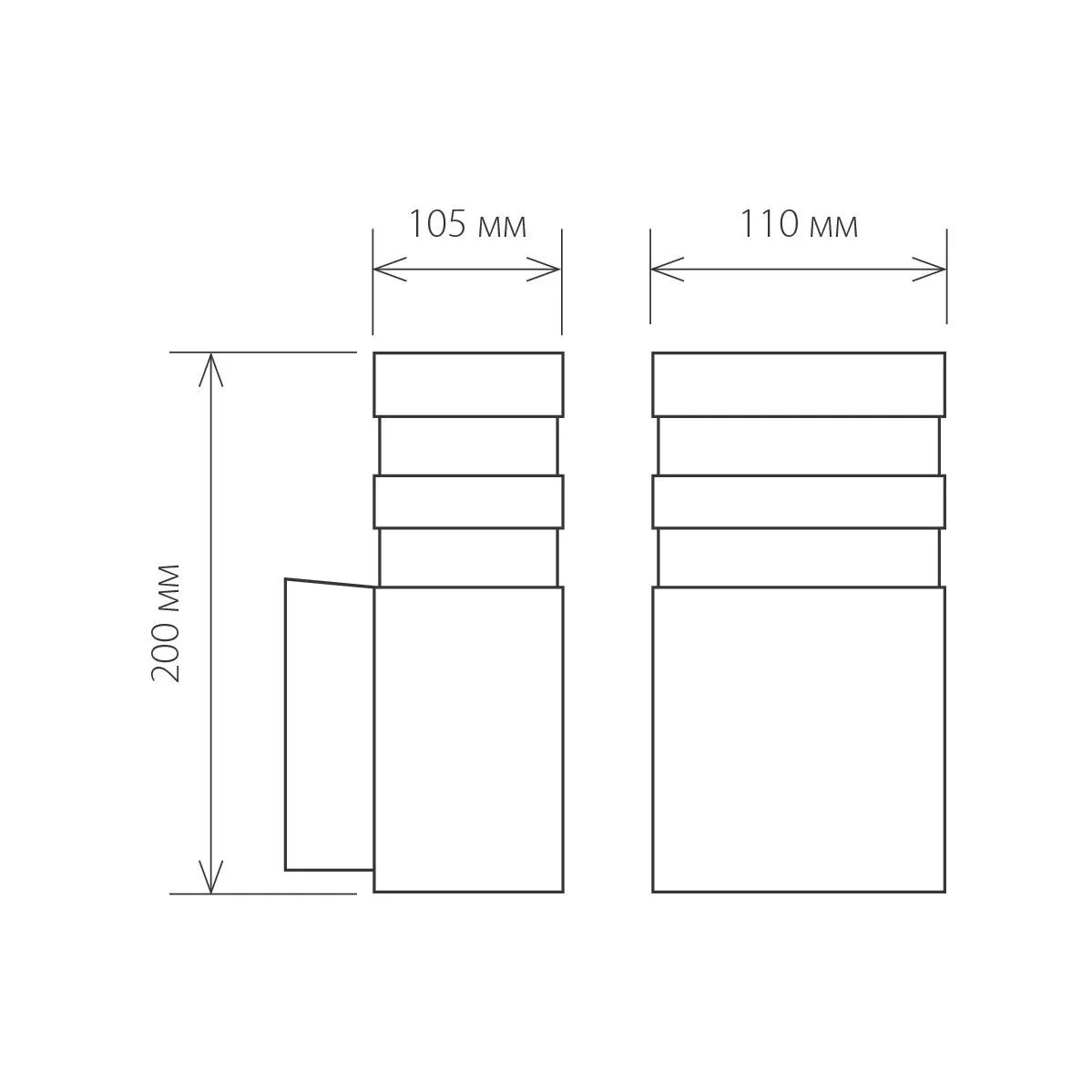 Светильник уличный настенный 1450 TECHNO черный Elektrostandard - Фото 3