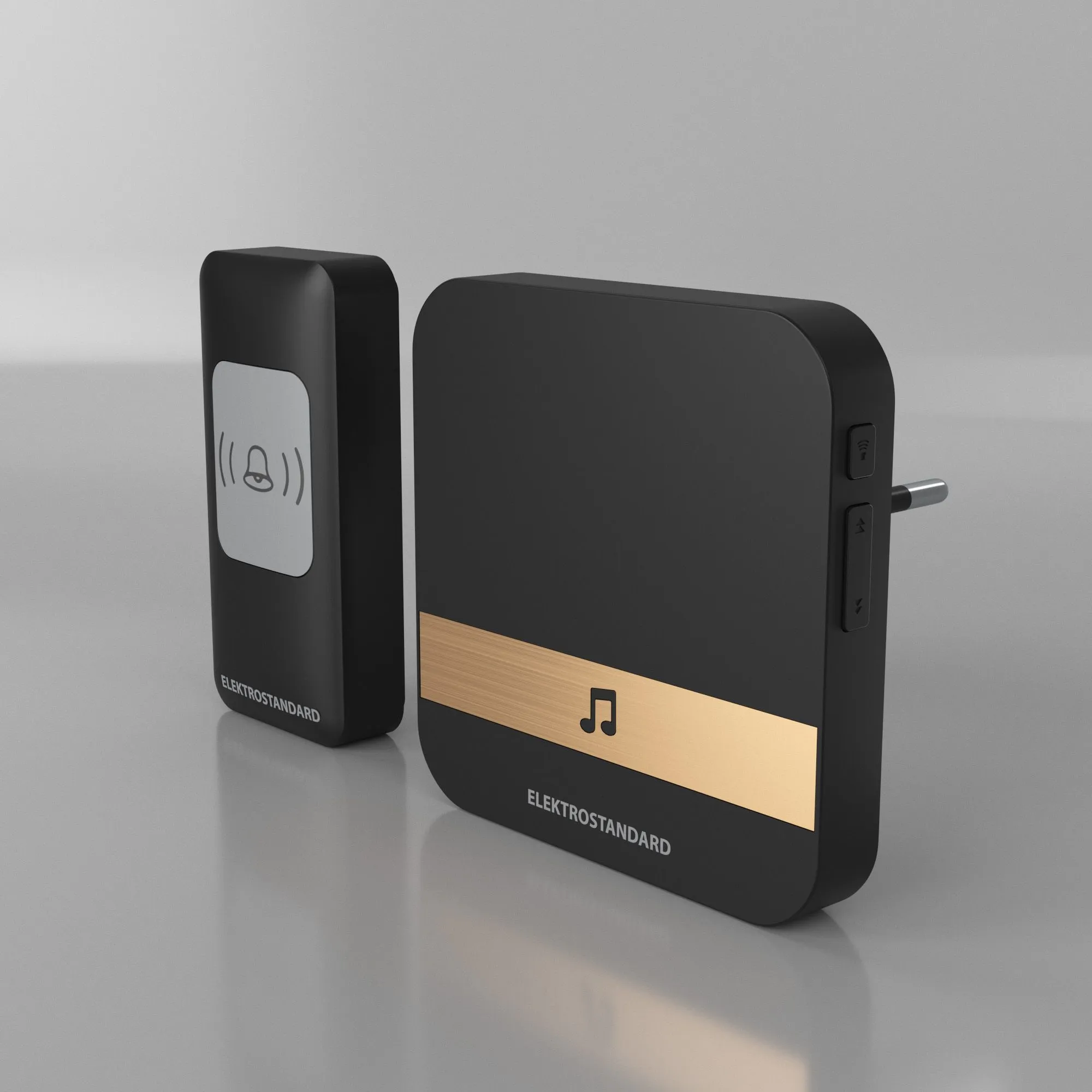 Звонок беспроводной 52M IP44 DBQ24M WL черный Elektrostandard a047172