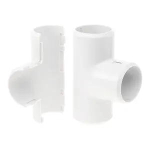 Тройник разборный белый d32 мм (15шт/180шт уп/кор) Промрукав