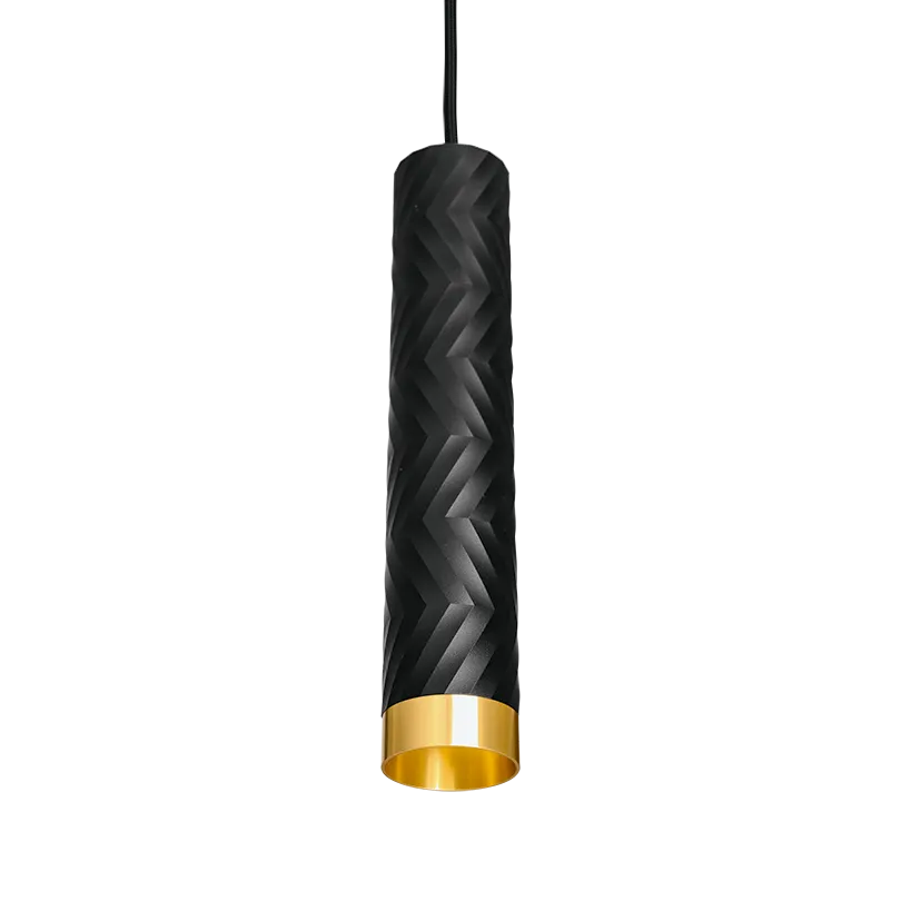 Подвесной светильник WOLTA WSL-GU10/P09BG IP20 под лампу GU10 Чёрный/золото LINEA D55x280 1/20 - Фото 4