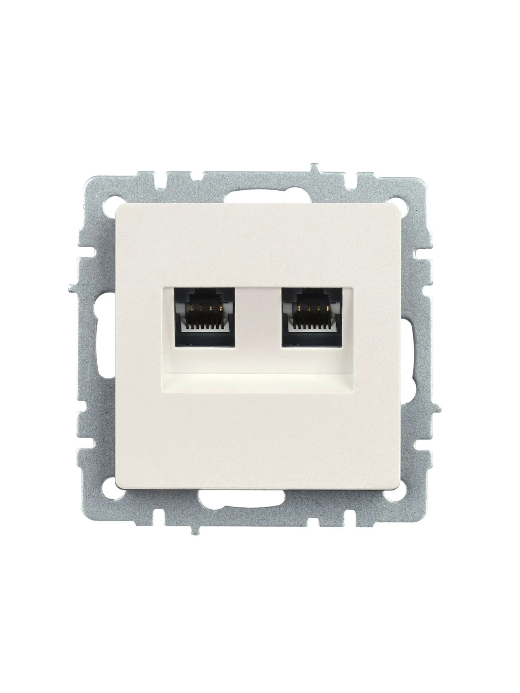 BRITE Розетка компьютерная двойная кат.5E RJ45 РК10-2-БрЖ жемчуг IEK - Фото 8