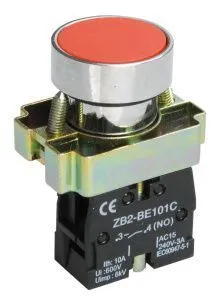 Кнопка управления LAY5-BA42 без подсветки красная 1NC IEK BBT61-BA-K04