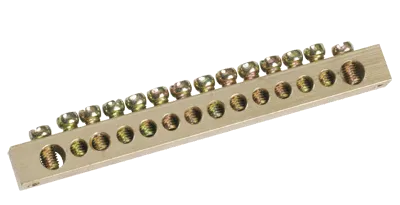 Шина PEN "земля-ноль" 8х12мм 8/2 (8групп/крепеж по краям) IEK