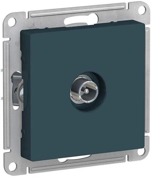 Розетка телевизионная оконечная TV AtlasDesign 1дБ механизм изумруд SE ATN000891