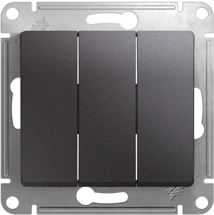 Выключатель 3-кл. СП Glossa 10А IP20 (сх. 3) 10AX механизм графит SE GSL001331