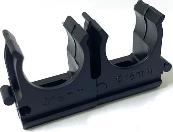 Крепеж-клипса Ø 16 цвета: черный (100шт/уп) DEKRON