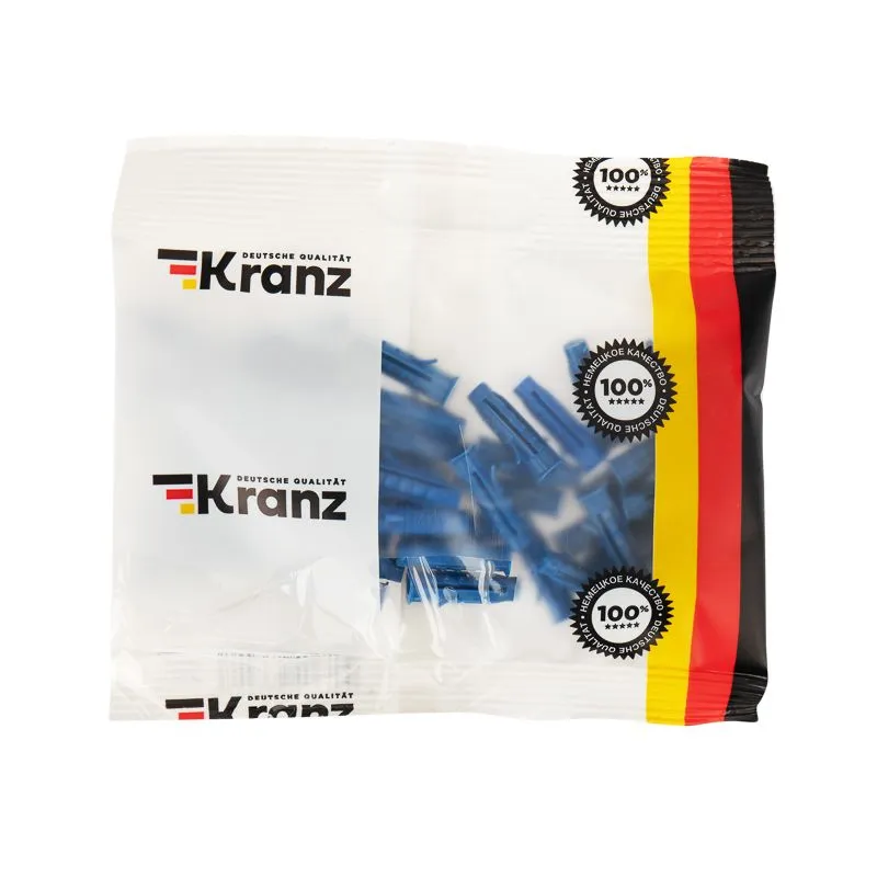 Дюбель распорный 6х25мм, синий, полипропилен, пакет (50 шт/уп) KRANZ - Фото 2