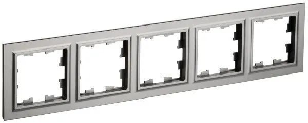 BRITE Рамка 5-местная РУ-5-БрС сталь IEK BR-M52-K46