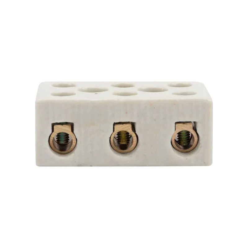 Клемма керамическая винтовая КВ 16 мм² 3 пары контактов с крепежным отверстием REXANT (45 шт./уп.) - Фото 2