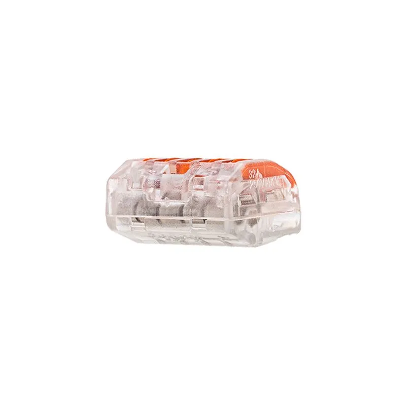 Универсальная клемма СМК 222-415, 5-проводная прозрачная 0,08-2,5/4 мм² (блистер 10 шт/уп) REXANT - Фото 4