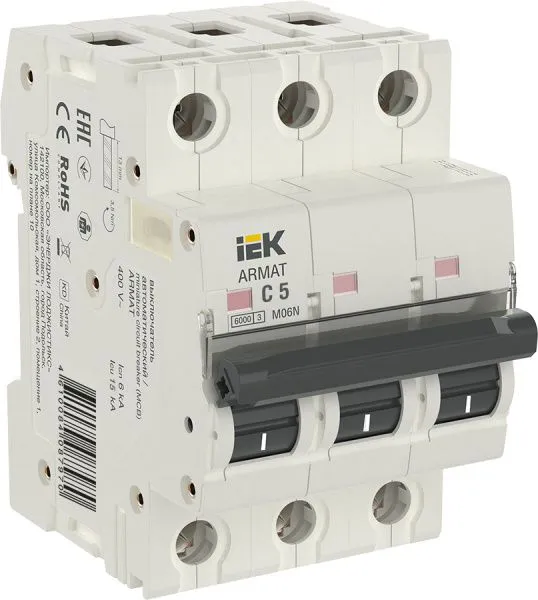 ARMAT Автоматический выключатель M06N 3P C 5А IEK AR-M06N-3-C005