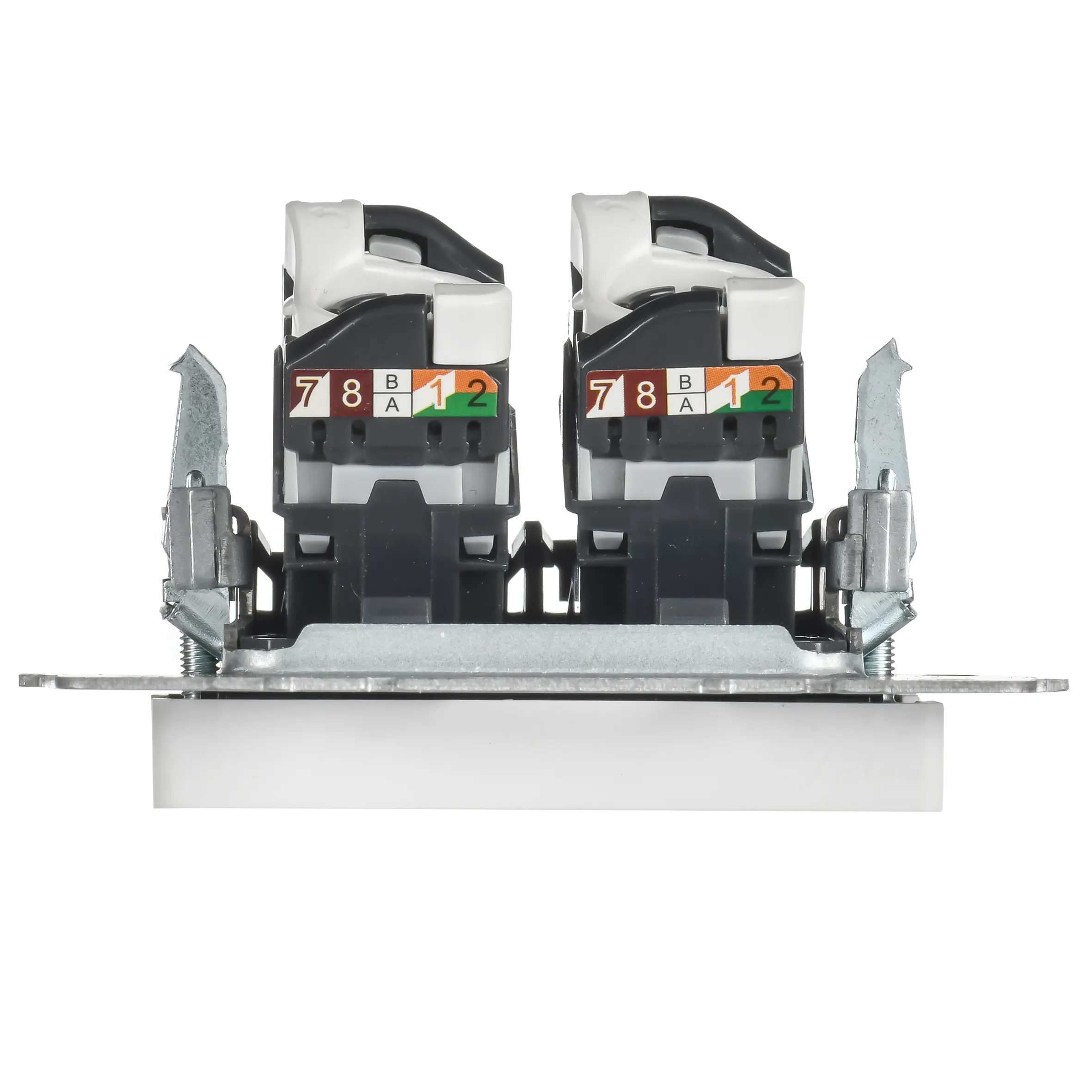BRITE Розетка компьютерная двойная RJ45 кат.6 РК11-2-БрАБ арктический белый IEK - Фото 4