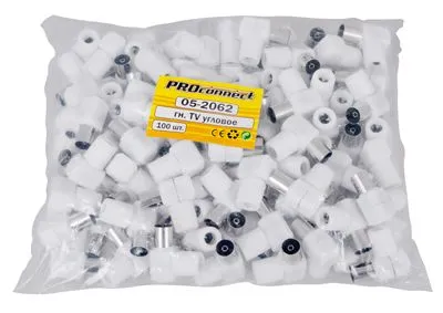 TV-разъем гнездо без пайки белый угловой REXANT - Фото 2