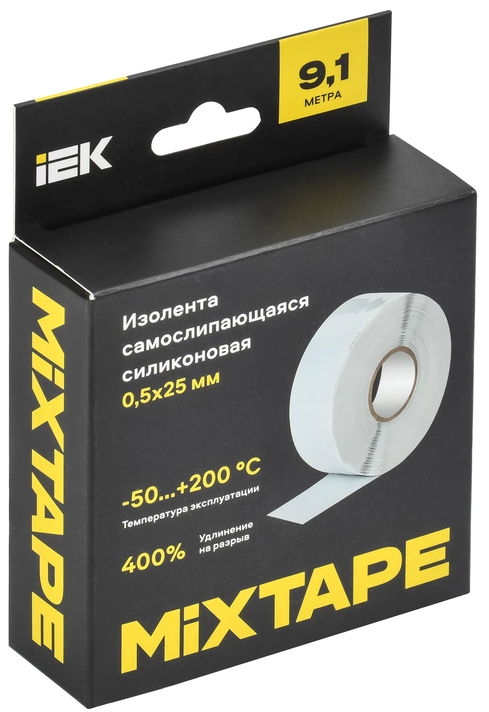 MIXTAPE PRO Изолента самослипающаяся силиконовая резиновая 0,5х25мм 9,1м 70 IEK - Фото 2