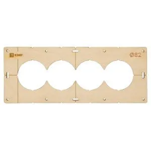 Шаблон для подрозетников c 4 отв. диам. 82 мм EKF Expert sh-d82-4