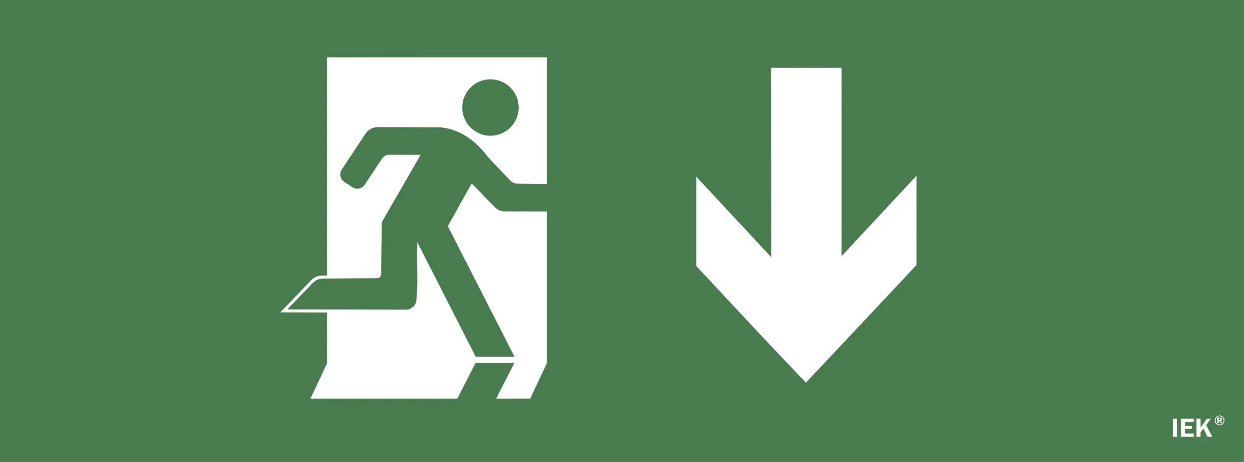 Этикетка самоклеящаяся 350х130мм "Фигура/стрелка вниз" IEK LPC10-1-35-13-FNIZ