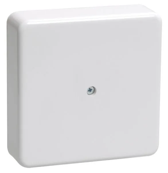 Коробка распаячная КМ41219 для открытой проводки безгалогенная (HF) 100х100х29мм белая (6 клемм 6мм2) IEK