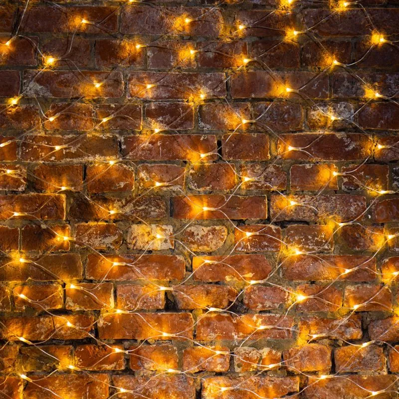 Гирлянда светодиодная Сеть 2х1,5м 288 LED ТЕПЛЫЙ БЕЛЫЙ прозрачный ПВХ IP65 свечение с динамикой 230В блок в комплекте NEON-NIGHT 215-046