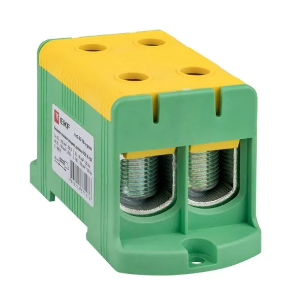Клемма двойная КСВ 35-150 желто-зеленая EKF