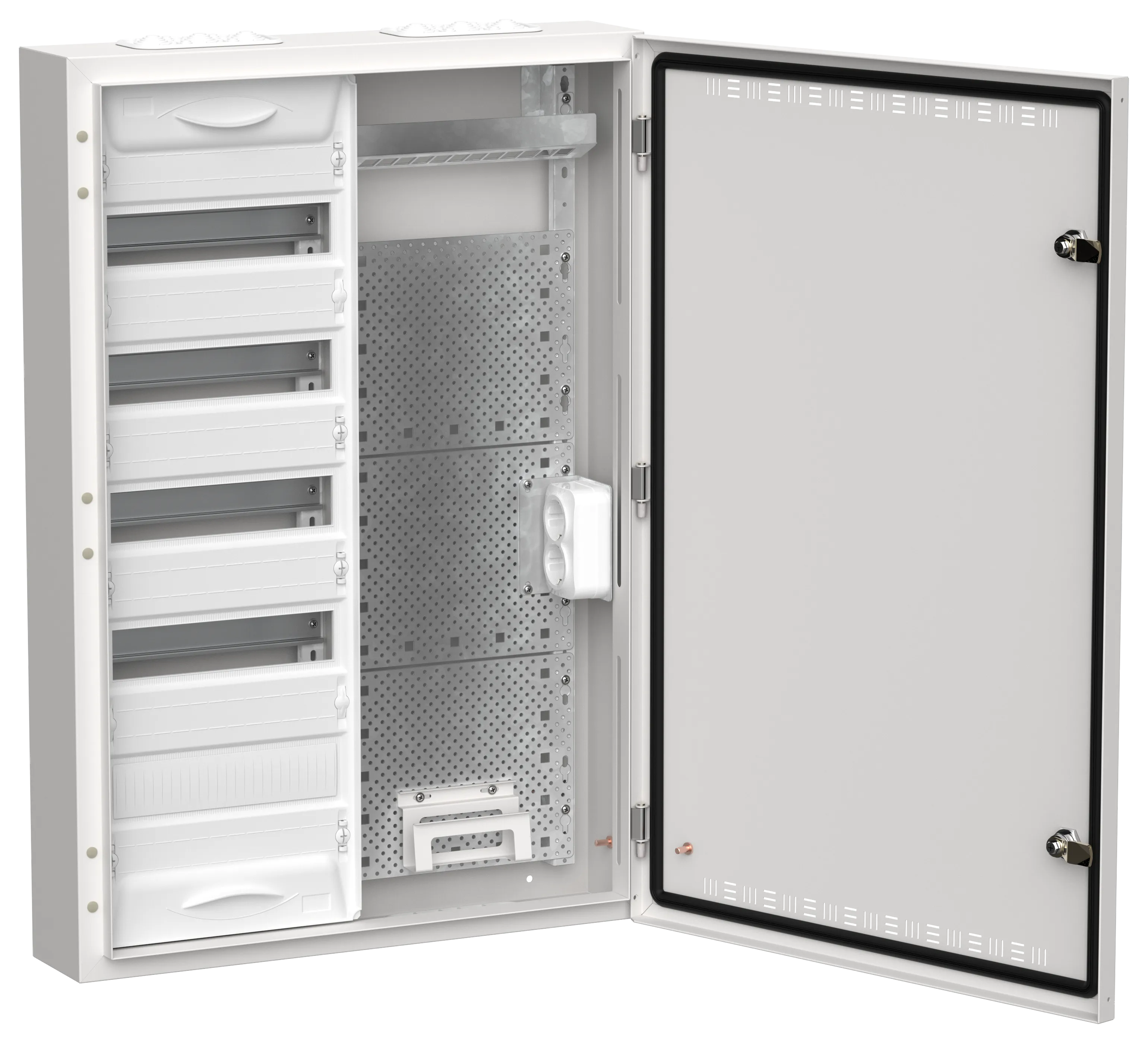 TITAN 5 Корпус комбинированный ЩРн-60 (2х60) 835х570х140мм IP30 белый IEK