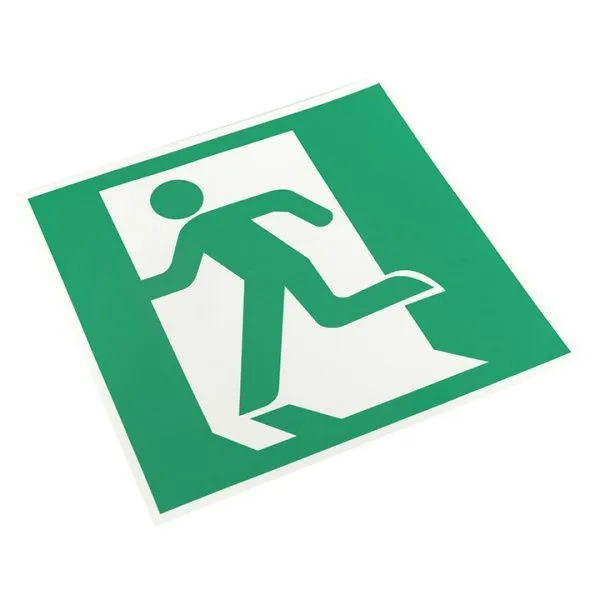 Знак наклейка E01-01 "Выход здесь" (левосторонний) (200х200) EKF - Фото 3